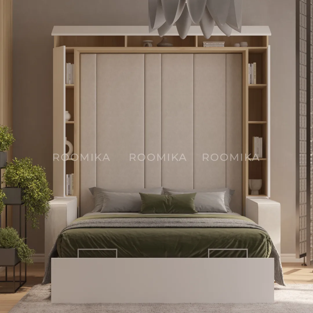 Шкаф-кровать трансформер LE950.160, фасады в эмали, 160x200