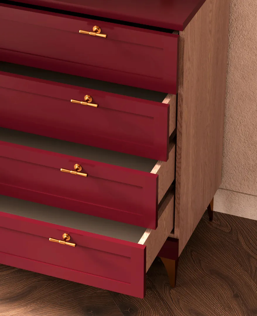 Комод с ящиками с эмалевой столешницей A704.45ES