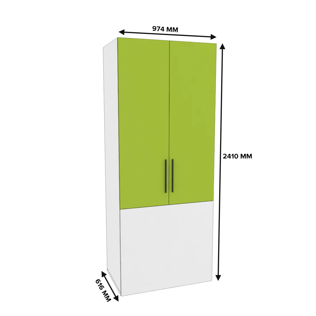 Шкаф двухдверный с фальш стенкой L212