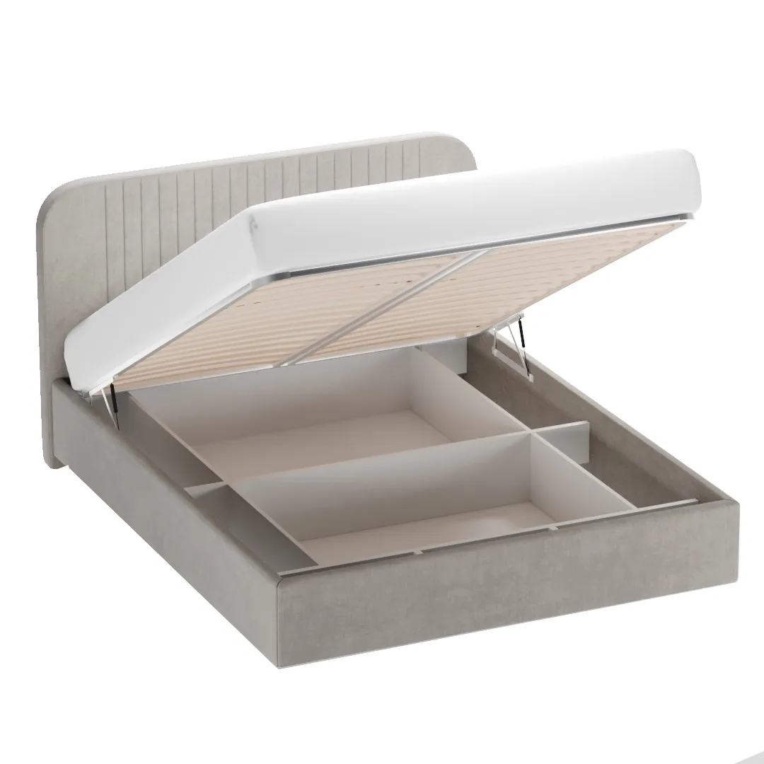 Кровать двуспальная мягкая ФЛАЙ с подъемным механизмом, 180x200