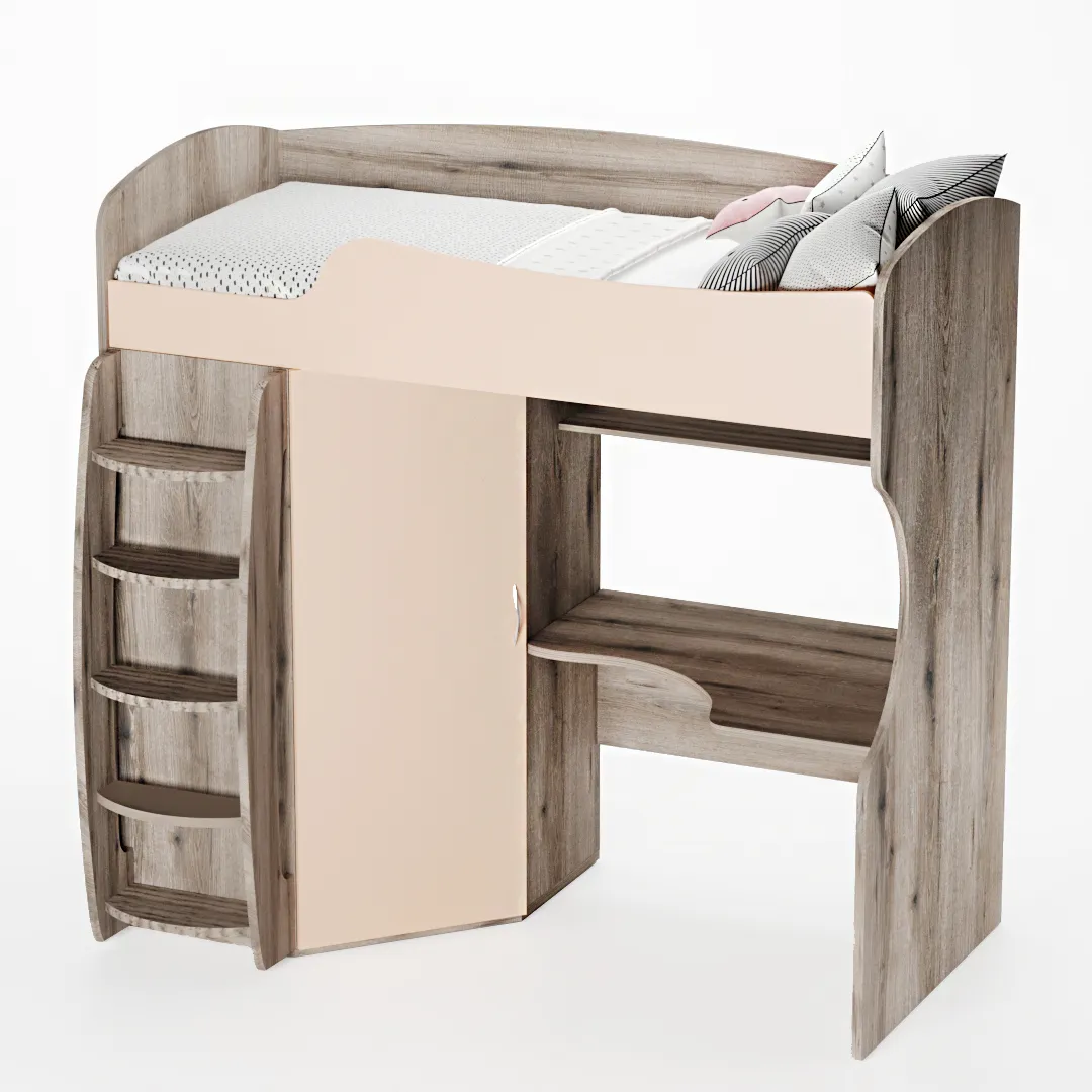 Кровать-чердак с рабочей зоной P906, 90x200 Кровать-чердак с рабочей зоной P906, 90x200