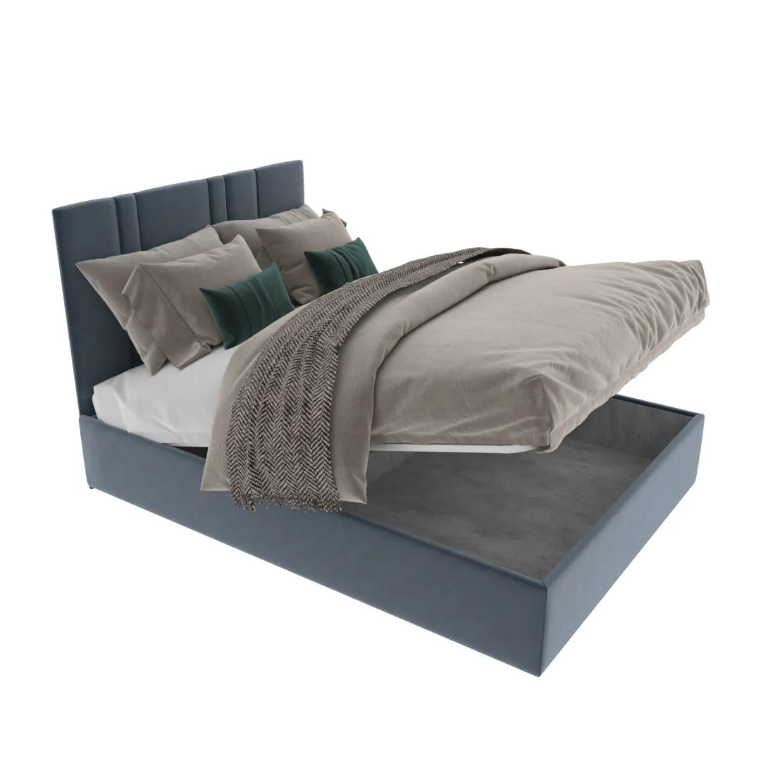 Кровать двуспальная мягкая ХИЛТОН с подъемным механизмом, 200x200