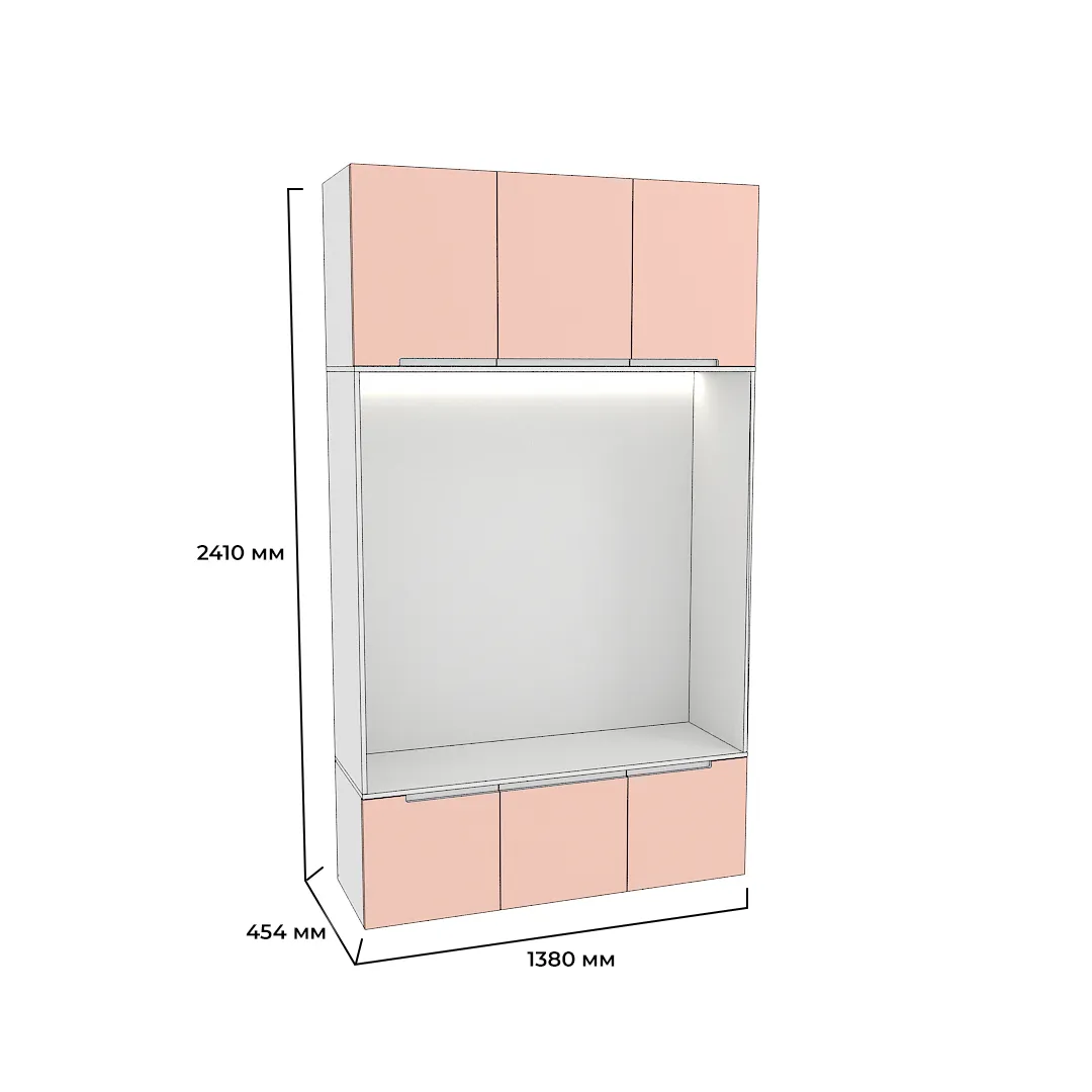 Шкаф с нишей и сидушкой с подсветкой L412.44