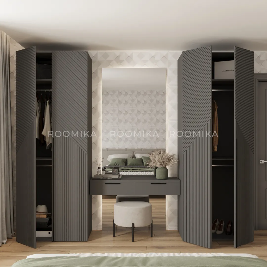 Шкафная группа Lazio фрезерованные фасады в эмали 34