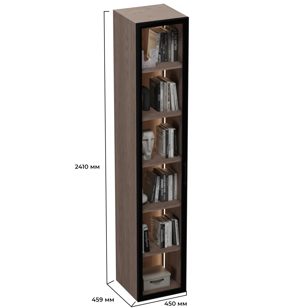 Шкаф со стеклянными фасадом с подсветкой R220.2