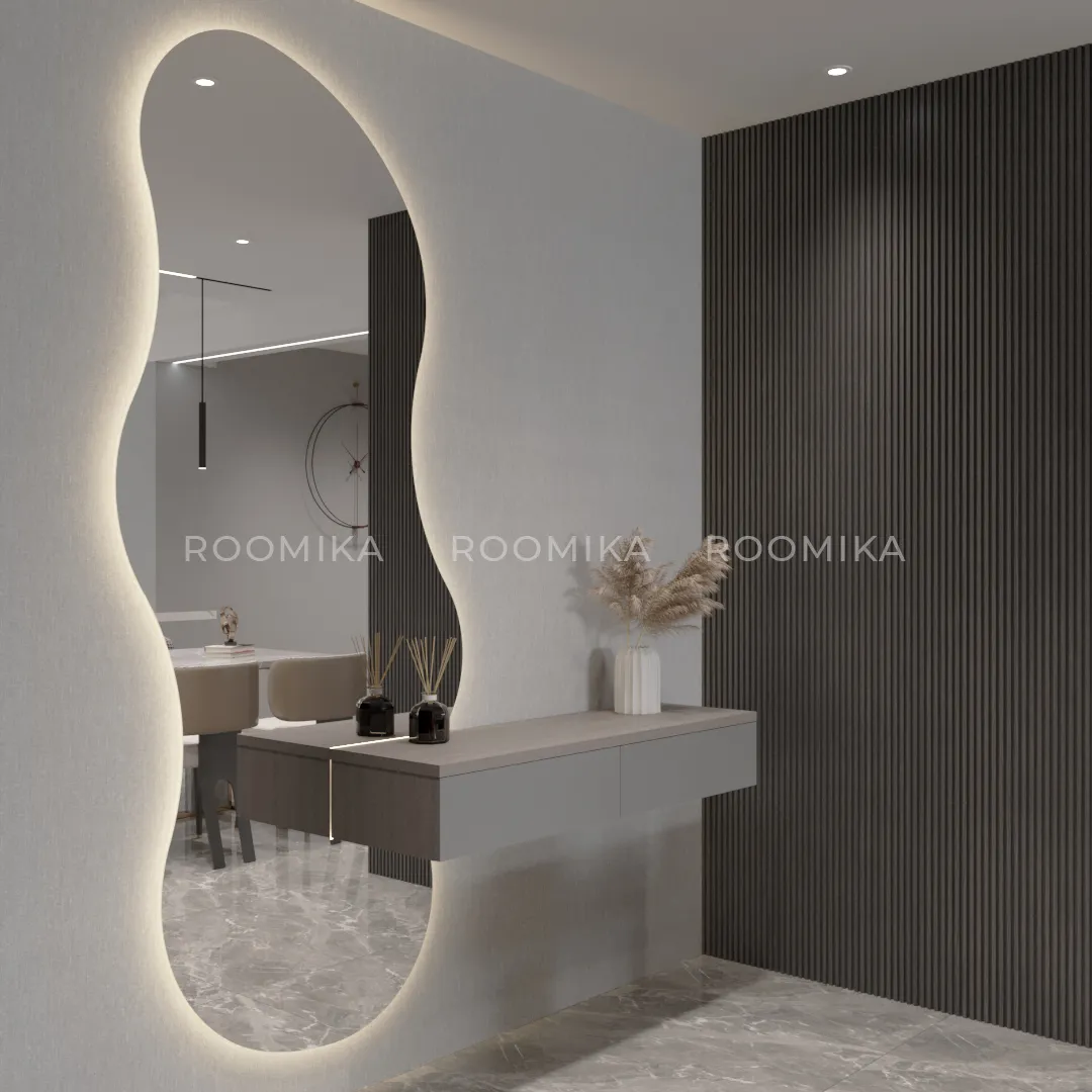 Зеркало L165 с туалетным столиком L515 с подсветкой L/R