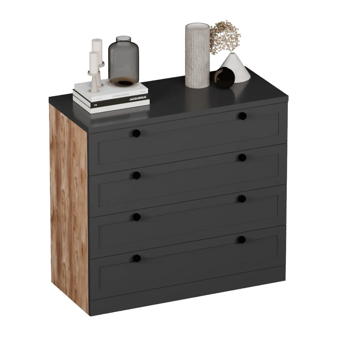 Комод с ящиками узкий с эмалевой столешницей A704.40ES