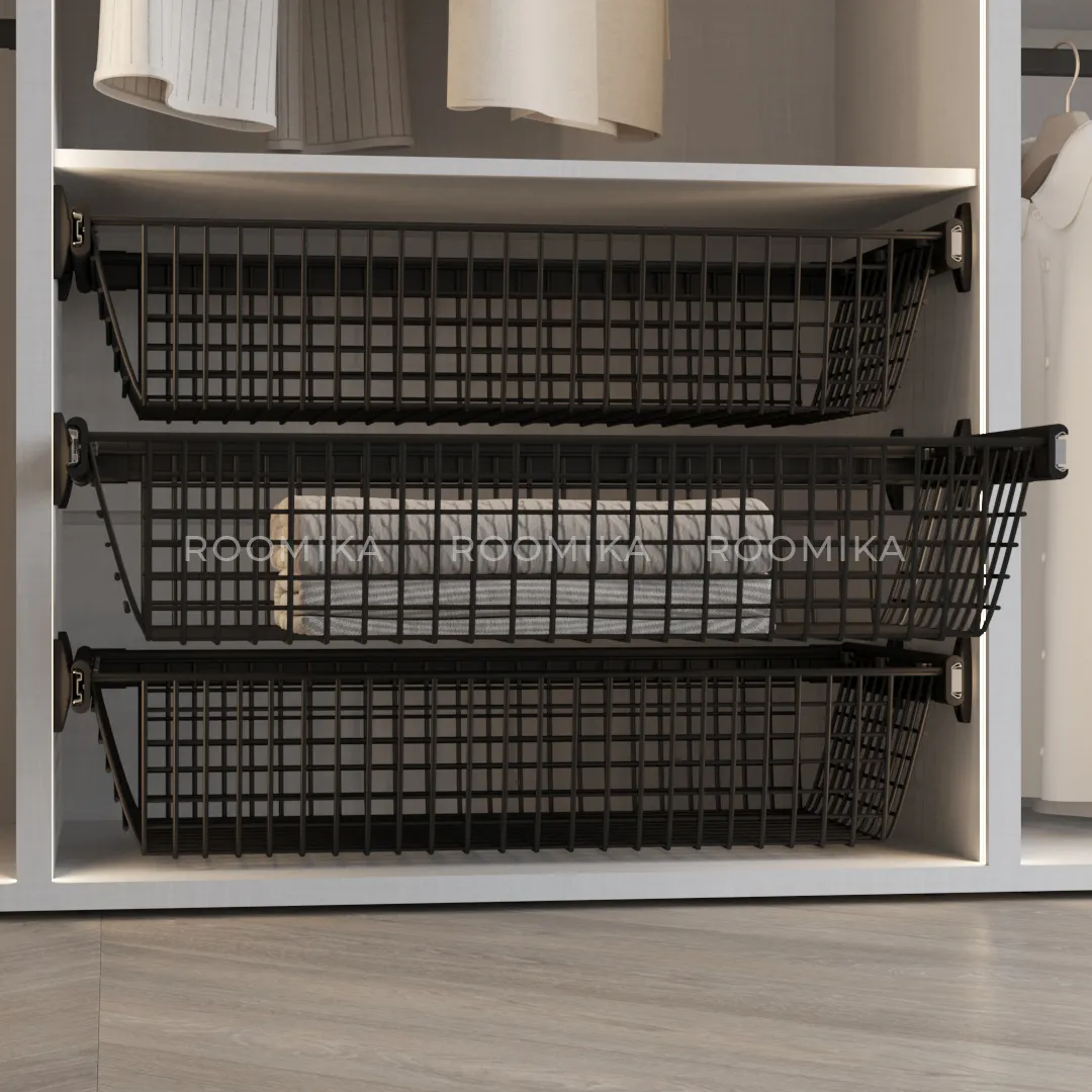 BELLE Корзина для белья 900 мм, цвет черный, BE90BABL