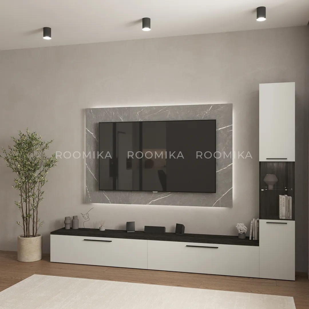 Панель стеновая МДФ (над тумбой ТВ) с подсветкой LG136.1