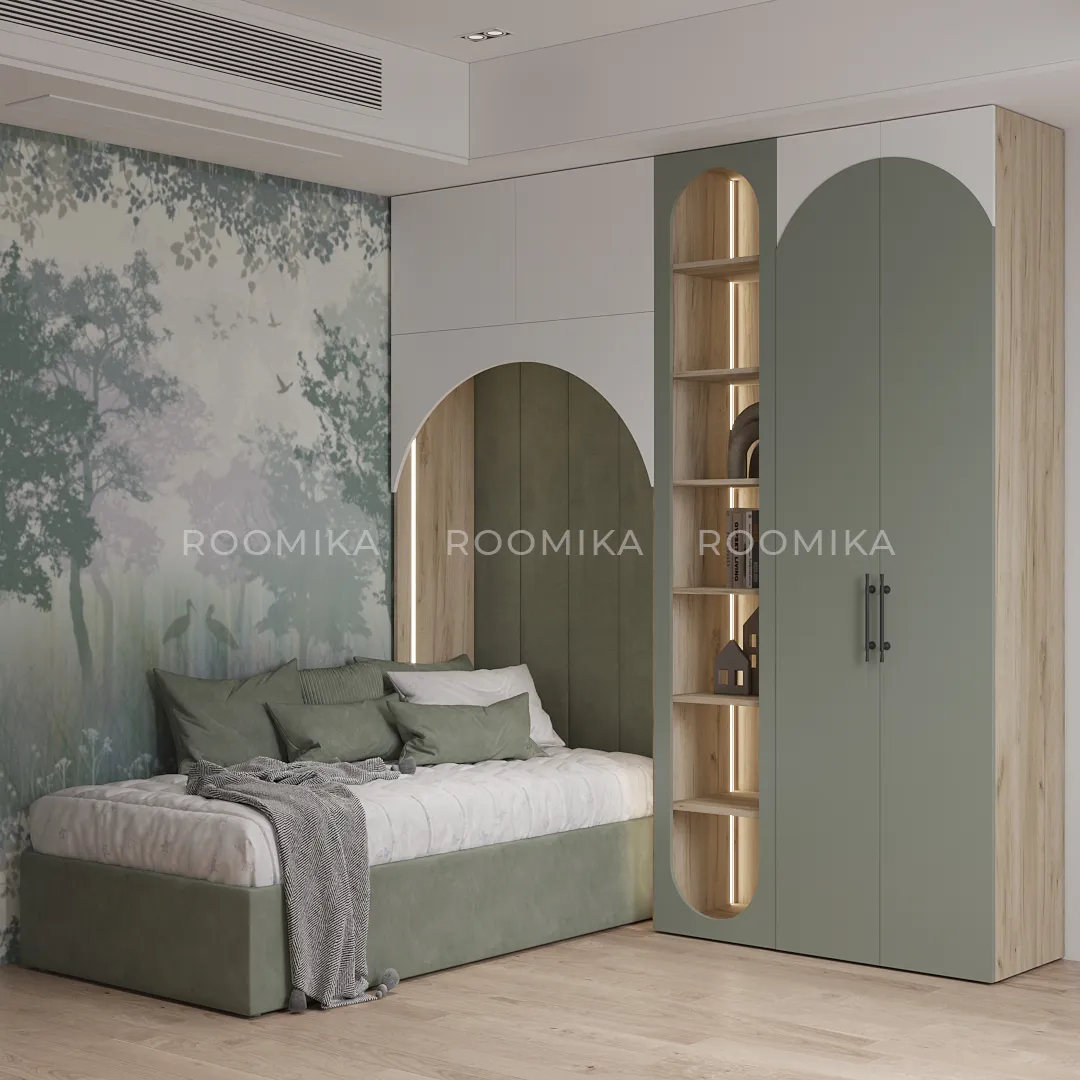 Детская кровать-подиум Короб-2 с подъемным механизмом , 90x190