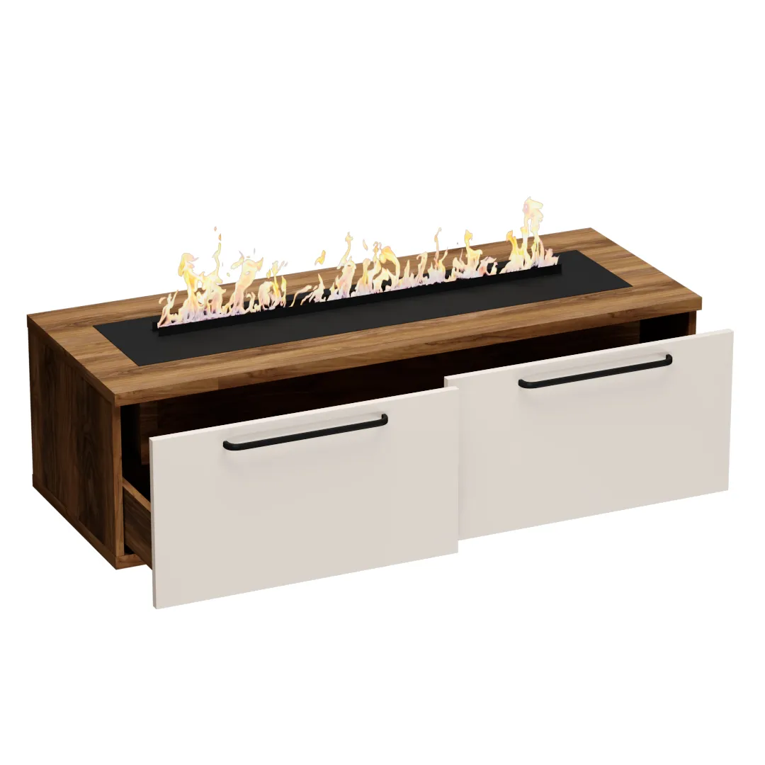 Тумба ТВ напольная с электрокамином L548.451