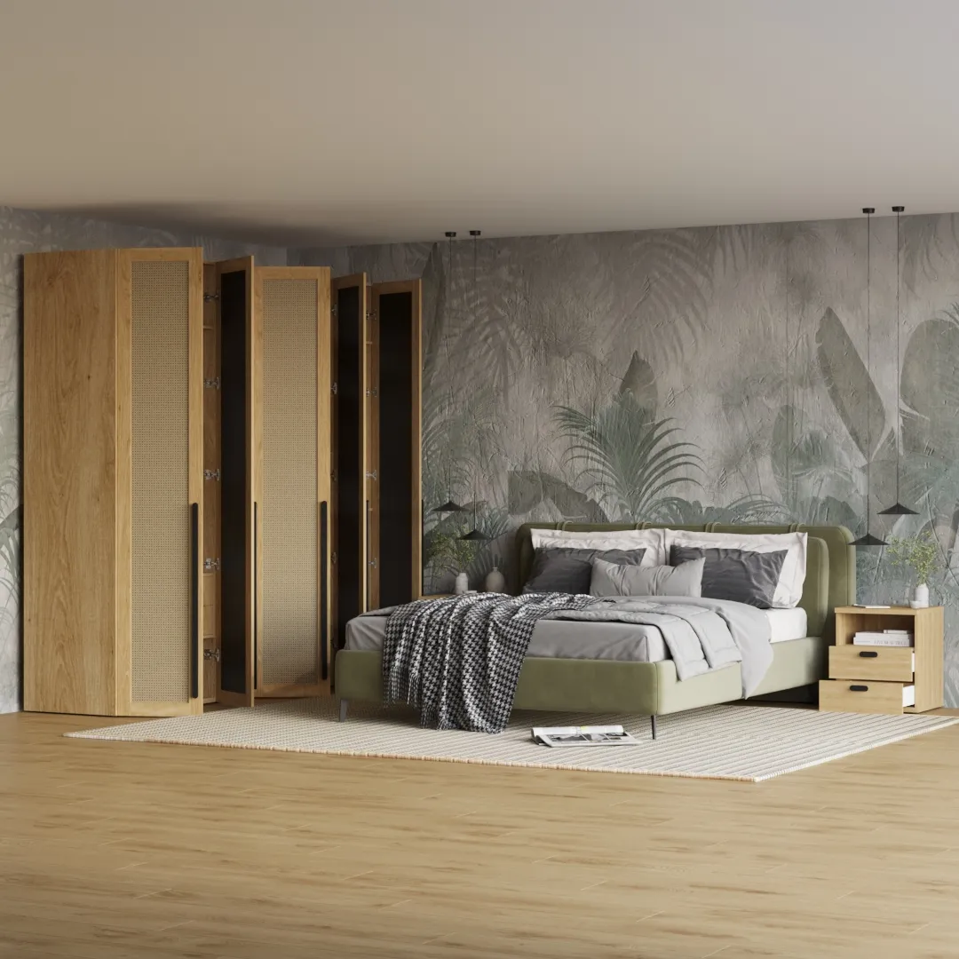 Lazio спальня, фасады натуральный ротанг 20