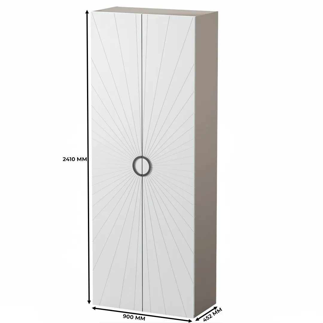 Шкаф 2 дверный, фрезерованные фасады в эмали LE210.44-1