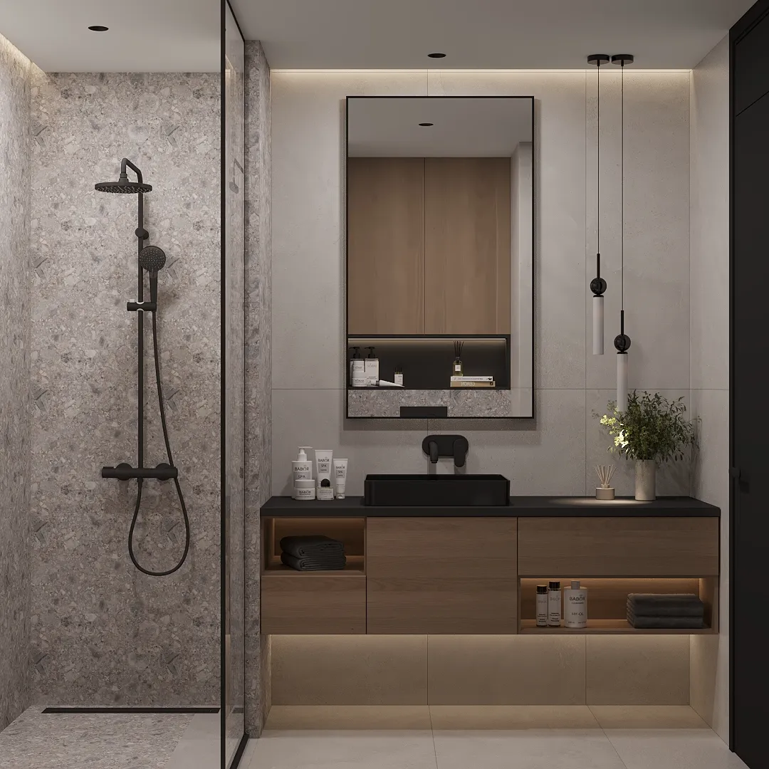 Санузел с навесной тумбой №131 Санузел с навесной тумбой №131