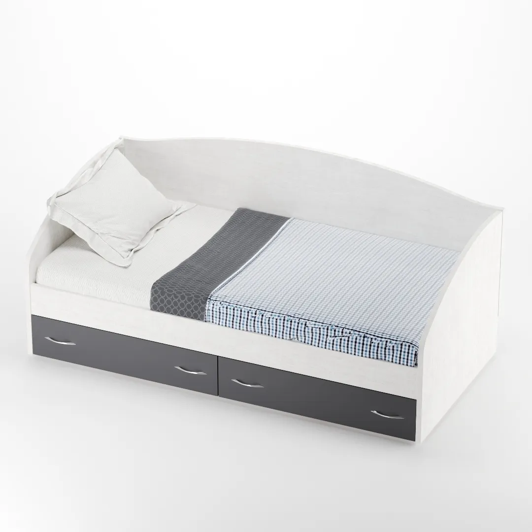 Кровать односпальная с ящиками P902N, 90x190 Кровать односпальная с ящиками P902N, 90x190