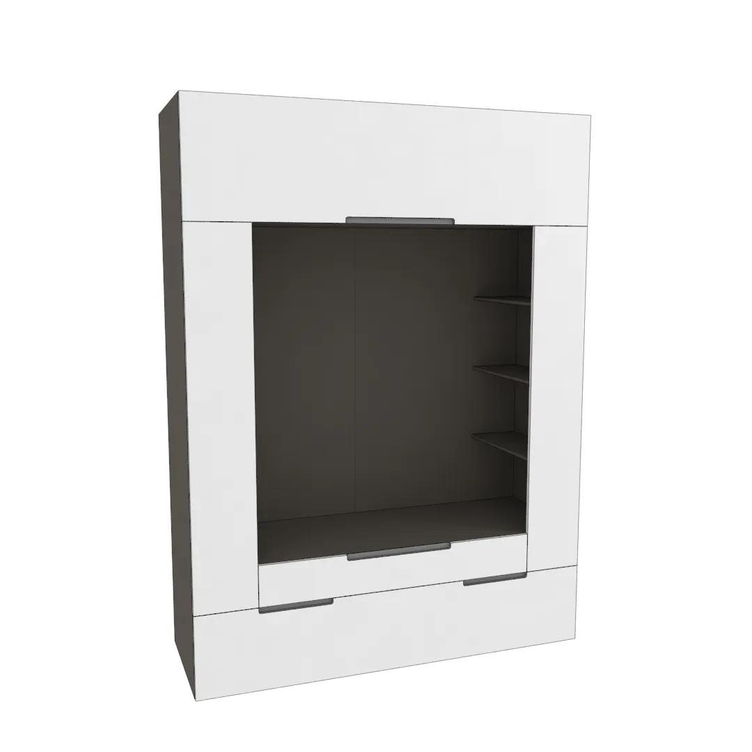 Секция для ТV, фасады в эмали LE406.60