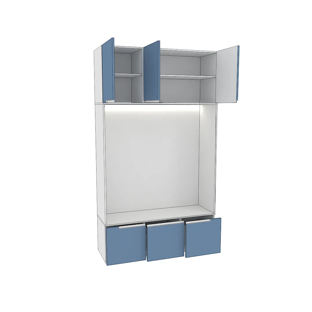 Шкаф с нишей и сидушкой с подсветкой L412.44