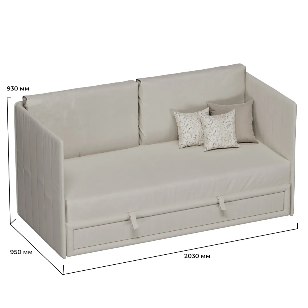 Раскладной диван с обивкой выкатной части БЕРГАМО BER-1900