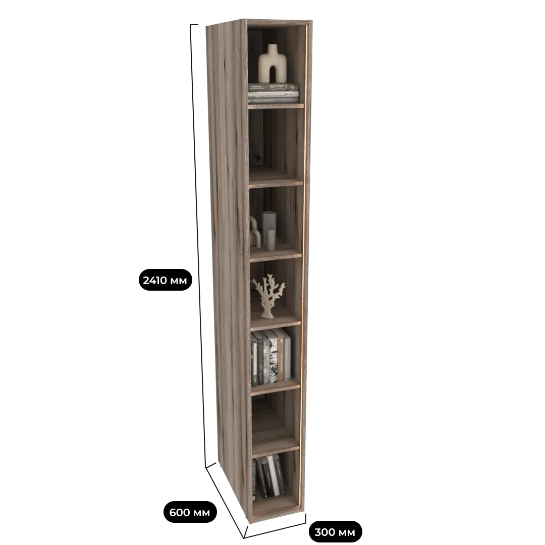 Стеллаж открытый глубокий L233.60 с подсветкой