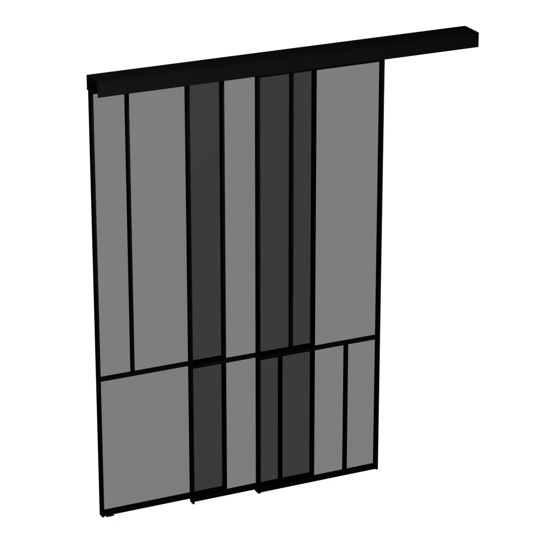 Раздвижная перегородка-купе, стекло Титан GRACE 17