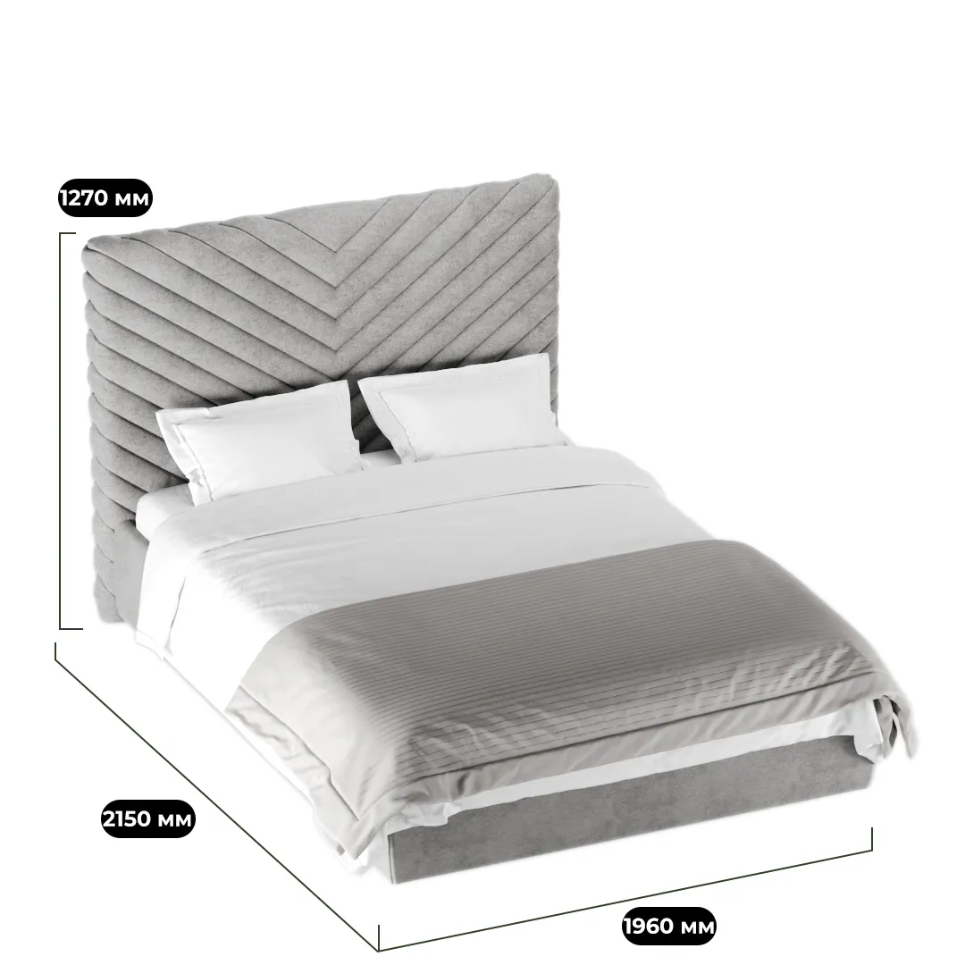 Кровать двуспальная мягкая САРА  с подъемным механизмом, 180x200