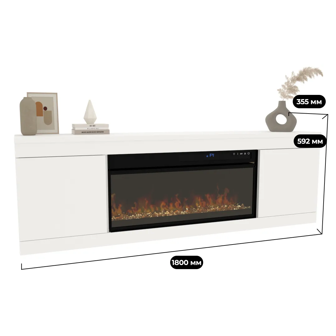 Тумба ТВ навесная с электрокамином L545.351