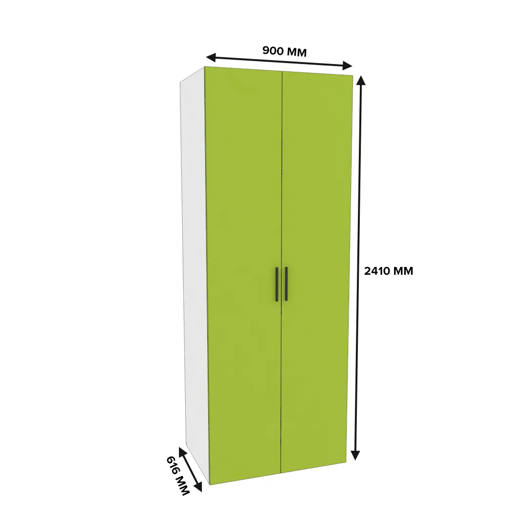 Шкаф двухдверный с узкими ящиками L210.60-2