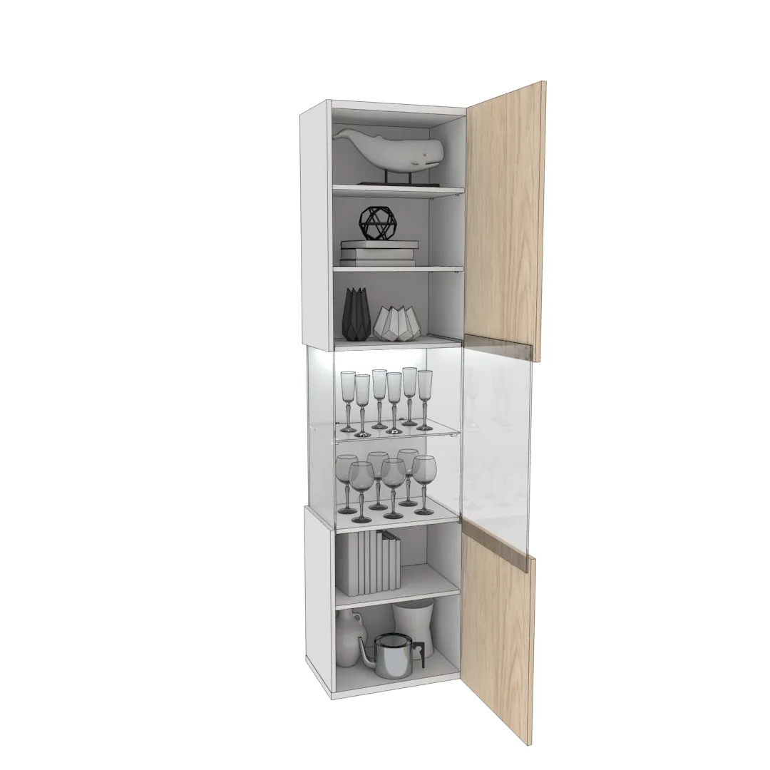 Шкаф напольный с подсветкой L225 L/R