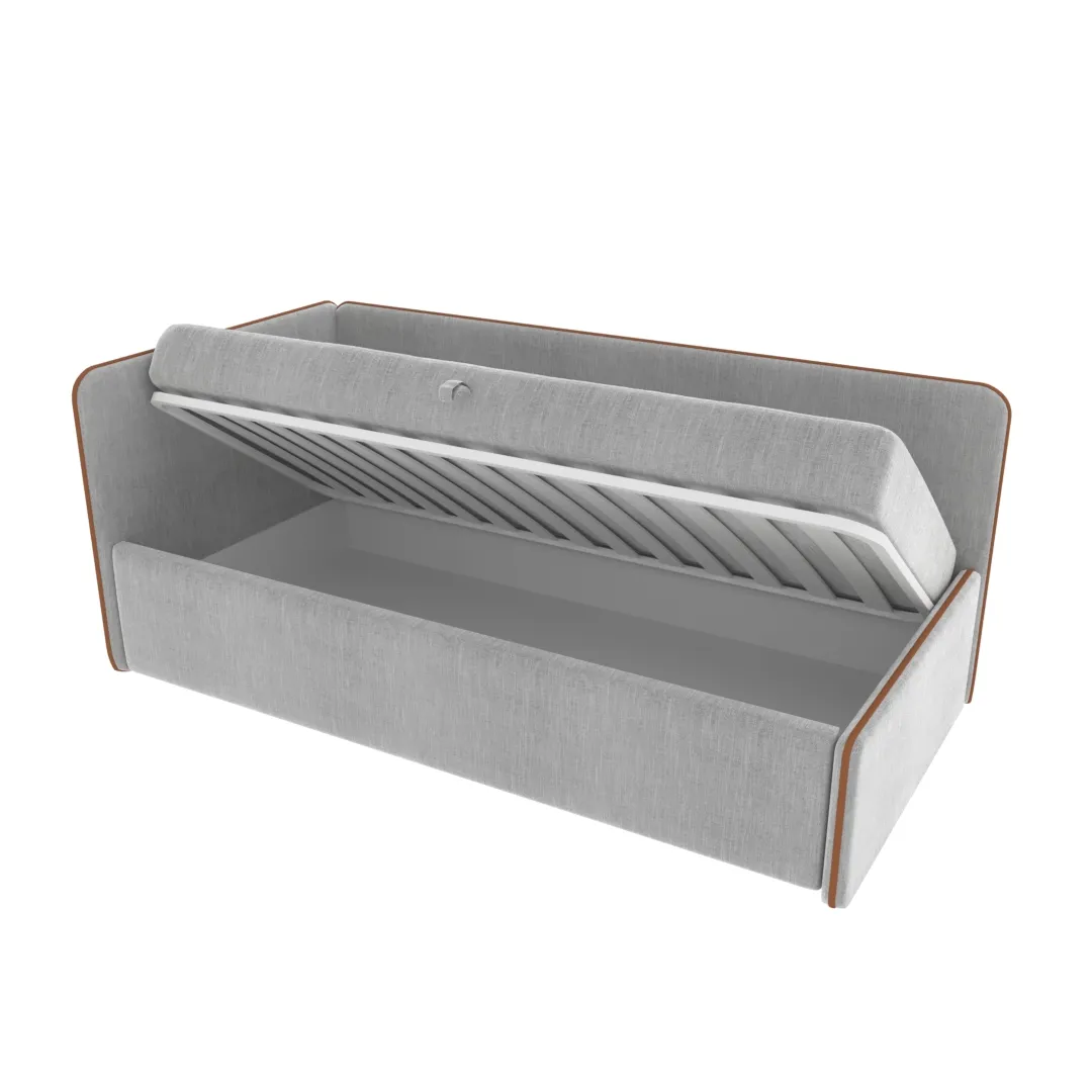 Кровать с подъемным механизмом и ящиком для белья РУБИ М1