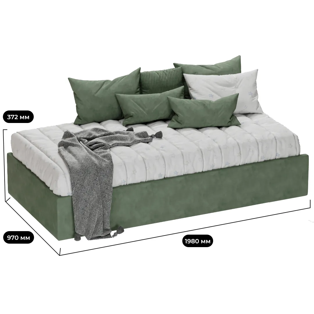 Детская кровать-подиум Короб-2 с подъемным механизмом , 90x190