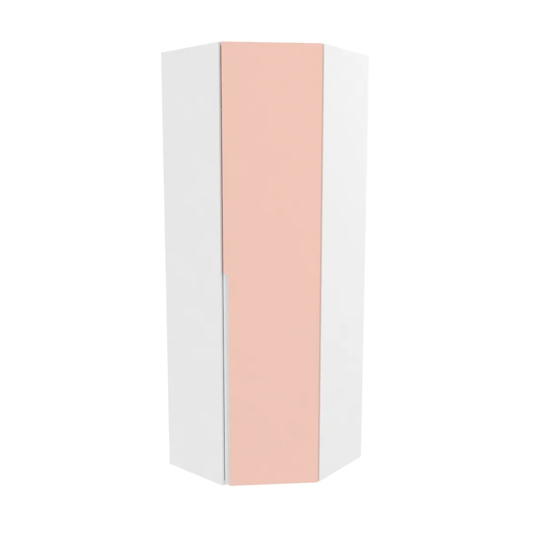 Шкаф угловой равносторонний, фасады в эмали LE218.1