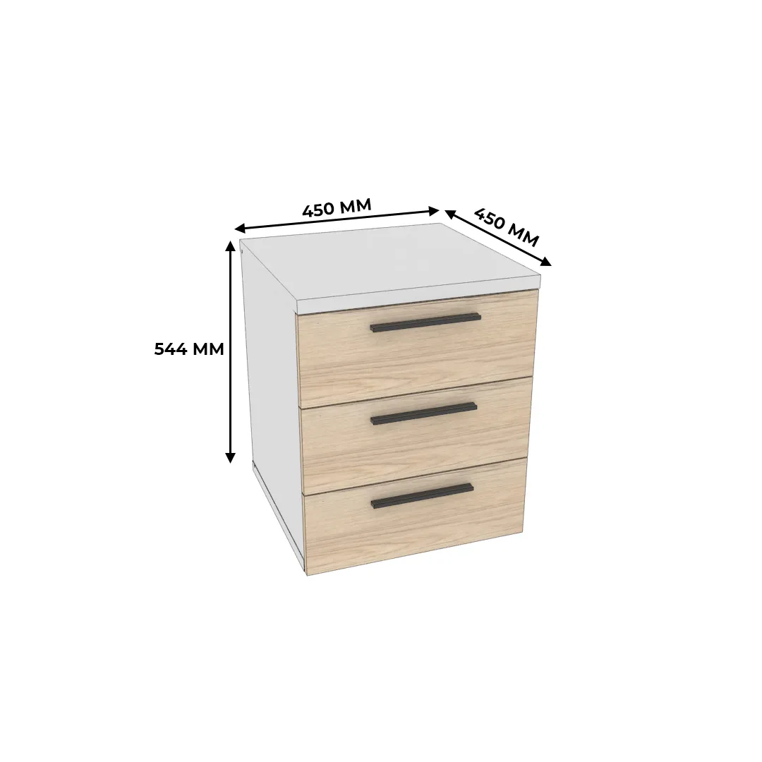 Тумба прикроватная 3 ящика L703
