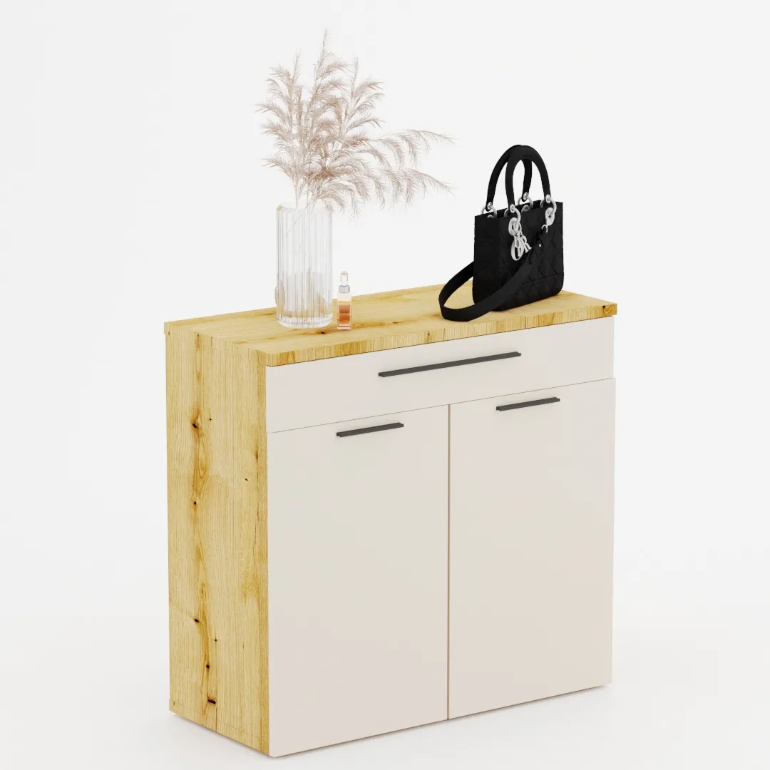 Тумба широкая 2 дверная с ящиком L876 Тумба широкая 2 дверная с ящиком L876