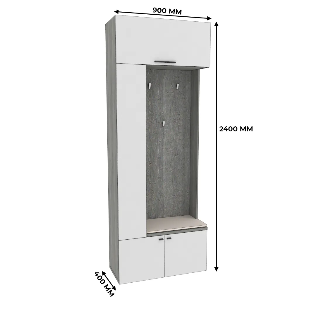 Секция с вешалкой и полками LG-409 L/R