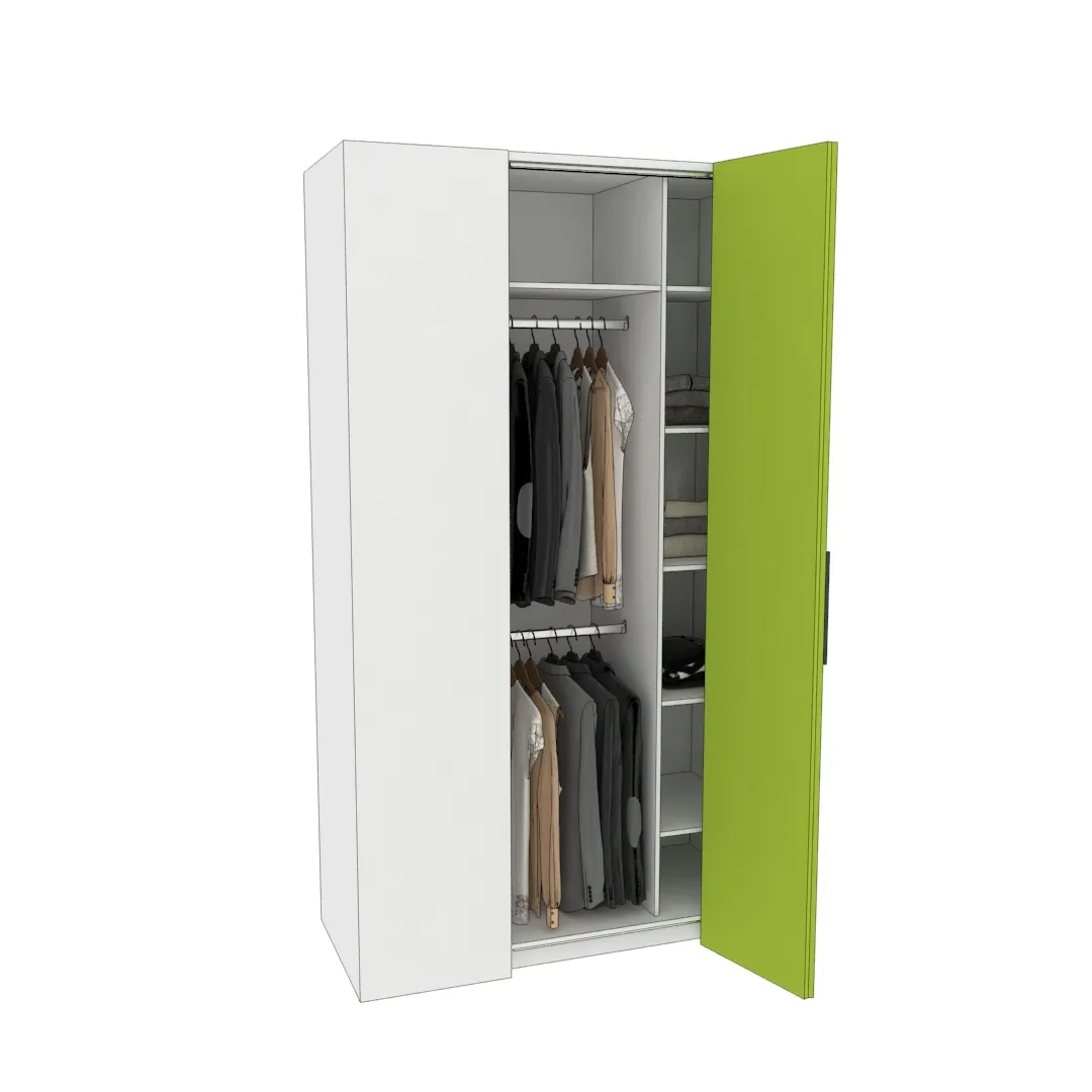 Шкаф со складными дверьми и фальш панелью L206 L/R