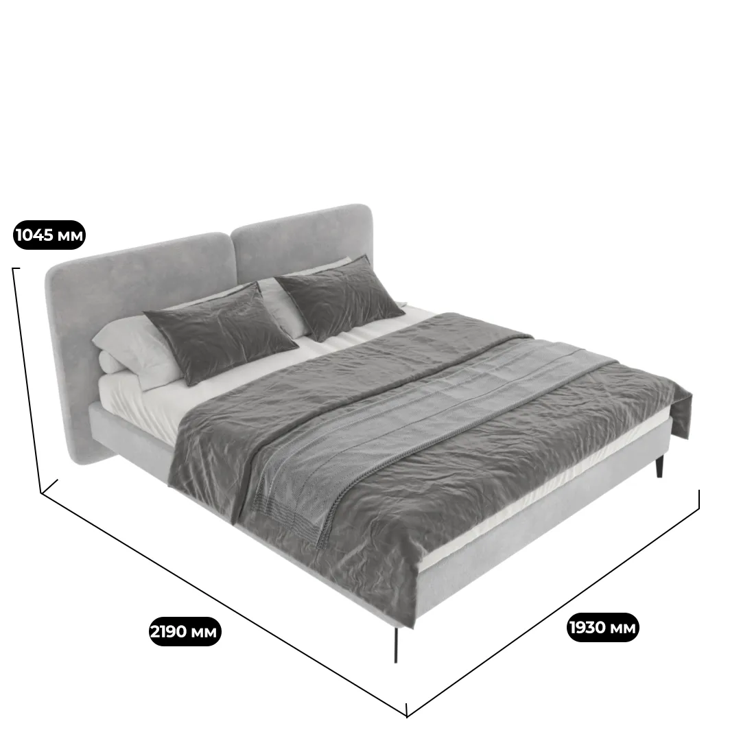 Кровать двуспальная мягкая МОНТАНА, 160x200