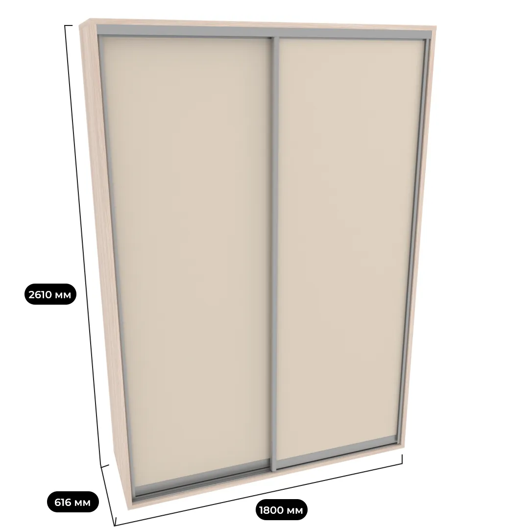 Шкаф-купе ХG186.60-1, профиль INTEGRO, фасад МДФ