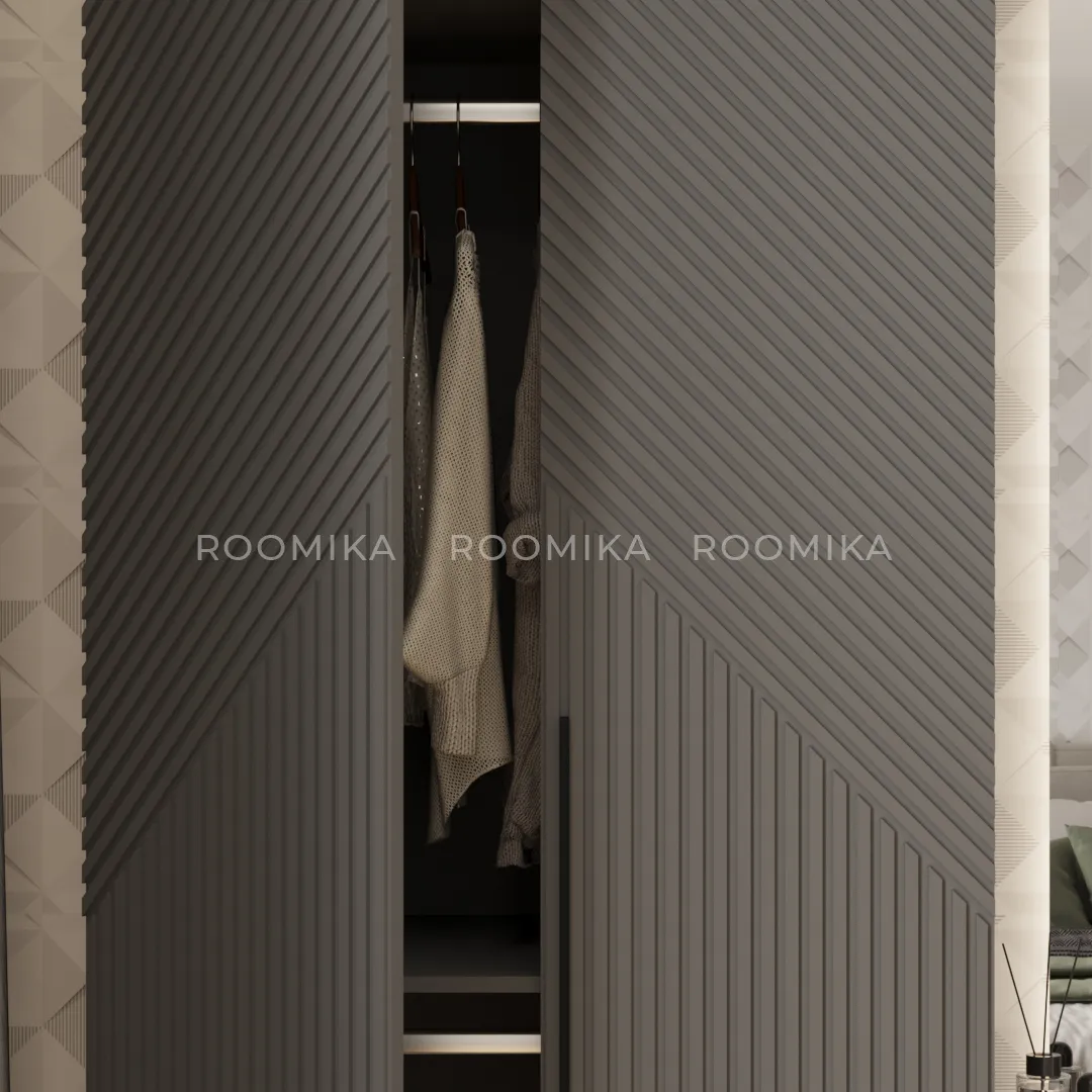 Шкафная группа Lazio фрезерованные фасады в эмали 34