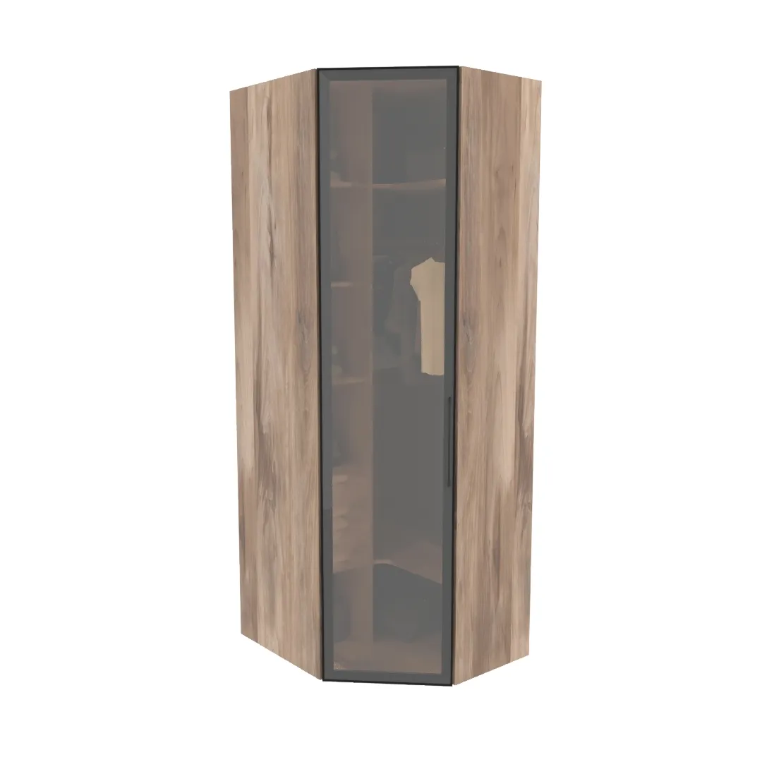 Шкаф угловой со стеклянным фасадом с подсветкой R218 Шкаф угловой со стеклянным фасадом с подсветкой R218