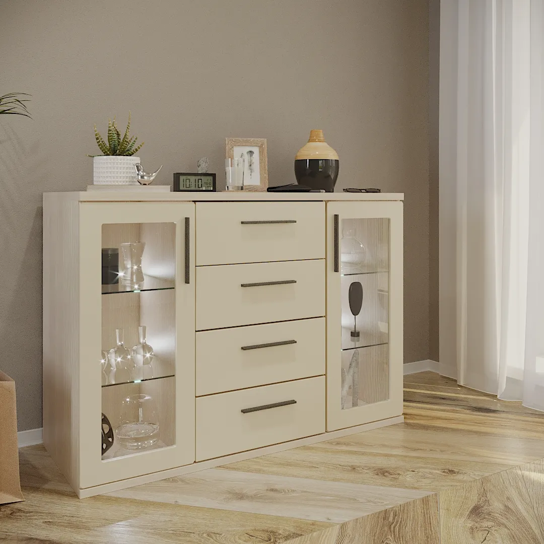 Комод со стеклянными полками P707.1 Комод со стеклянными полками P707.1