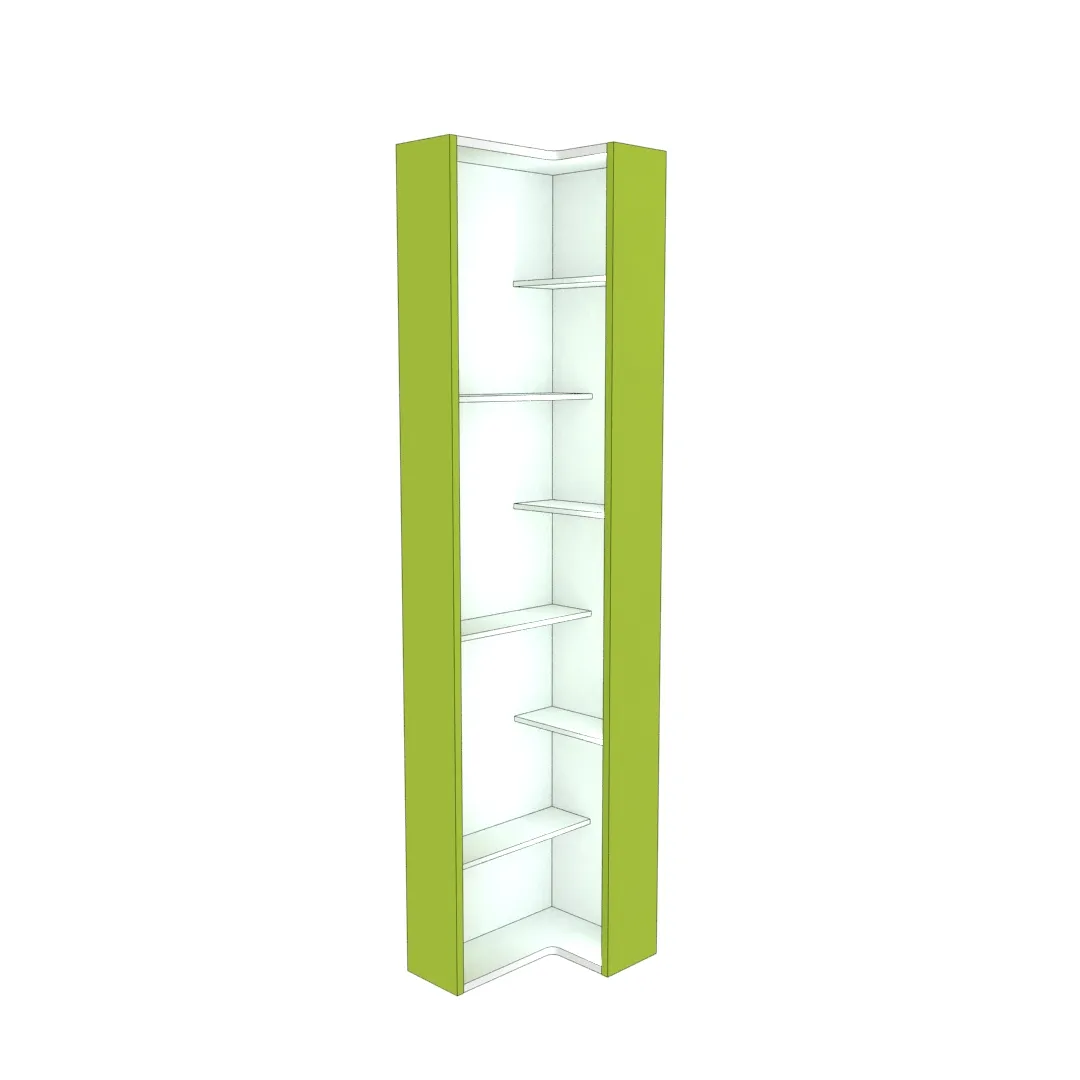 Стеллаж завершающий угловой разносторонний  с подсветкой L230.60 L/R