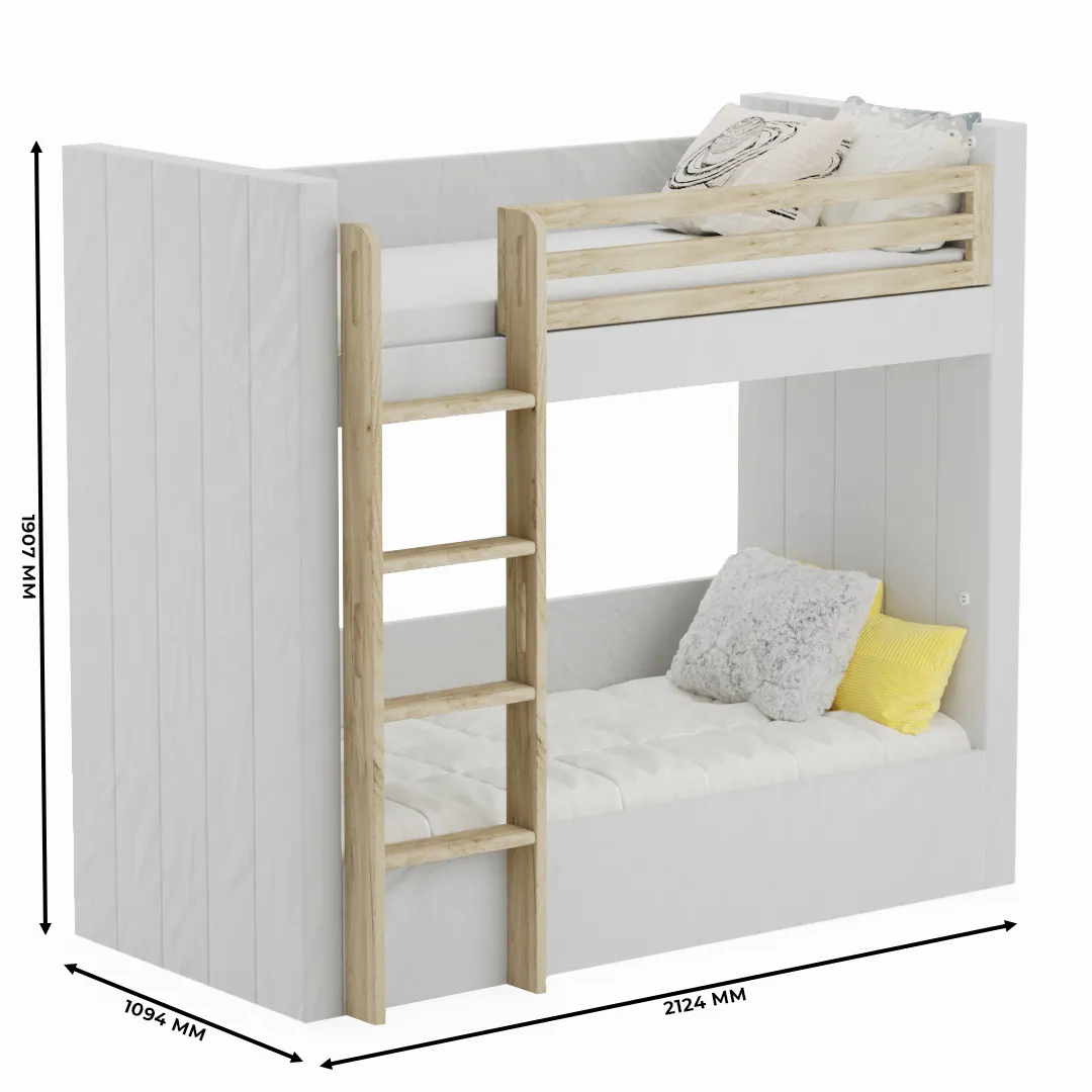 Кровать мягкая двухъярусная ДУО L/R