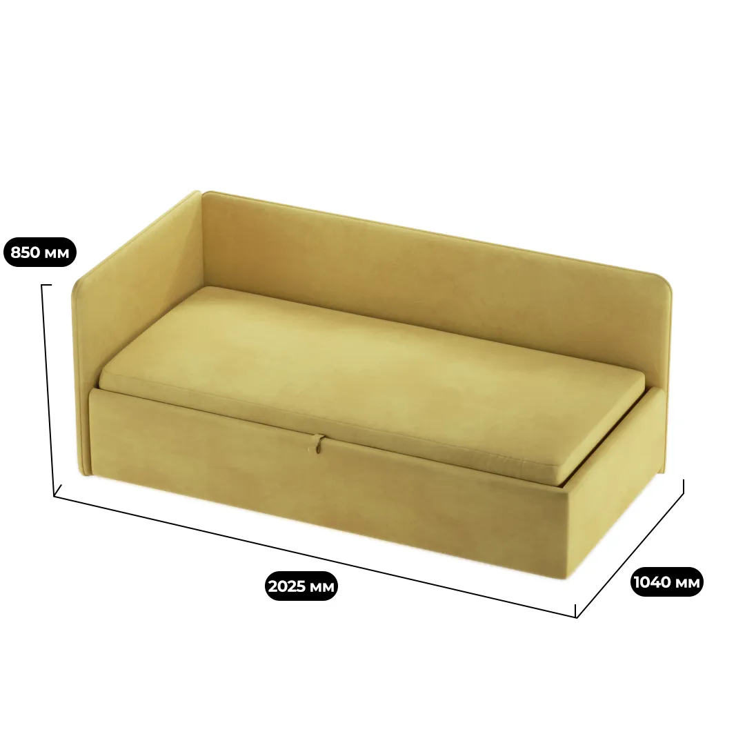 Кровать с подъемным механизмом и ящиком для белья РУБИ М1