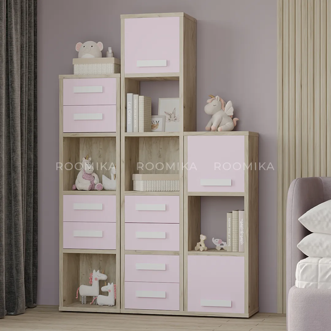 Cтеллаж сквозной книжный на 5 ниш E805