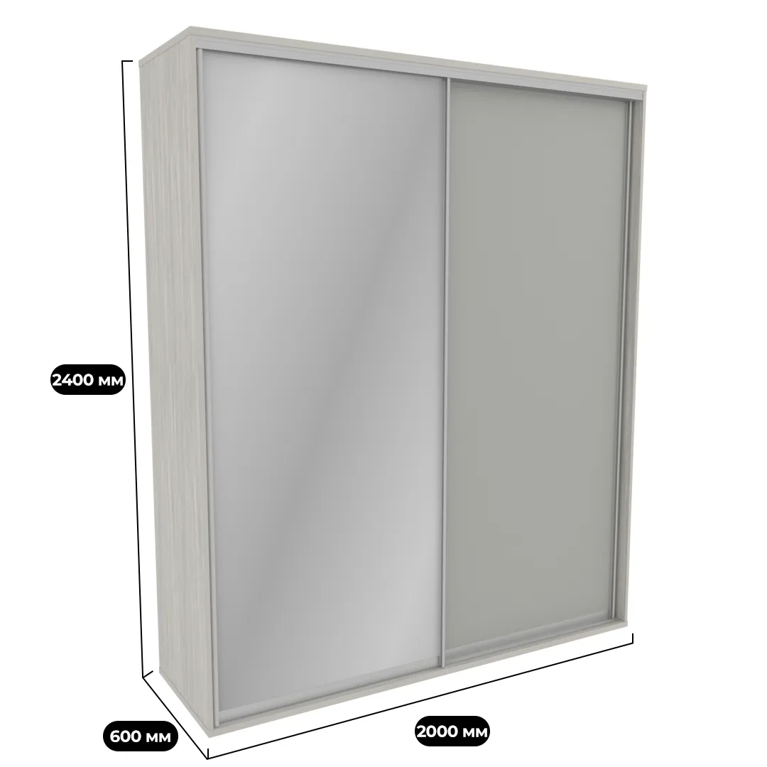 Шкаф-купе U203 тип 4 МДФ/зеркало