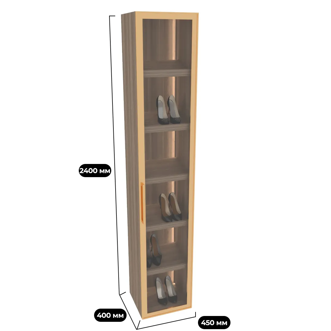 Шкаф для обуви в прихожую с подсветкой R280