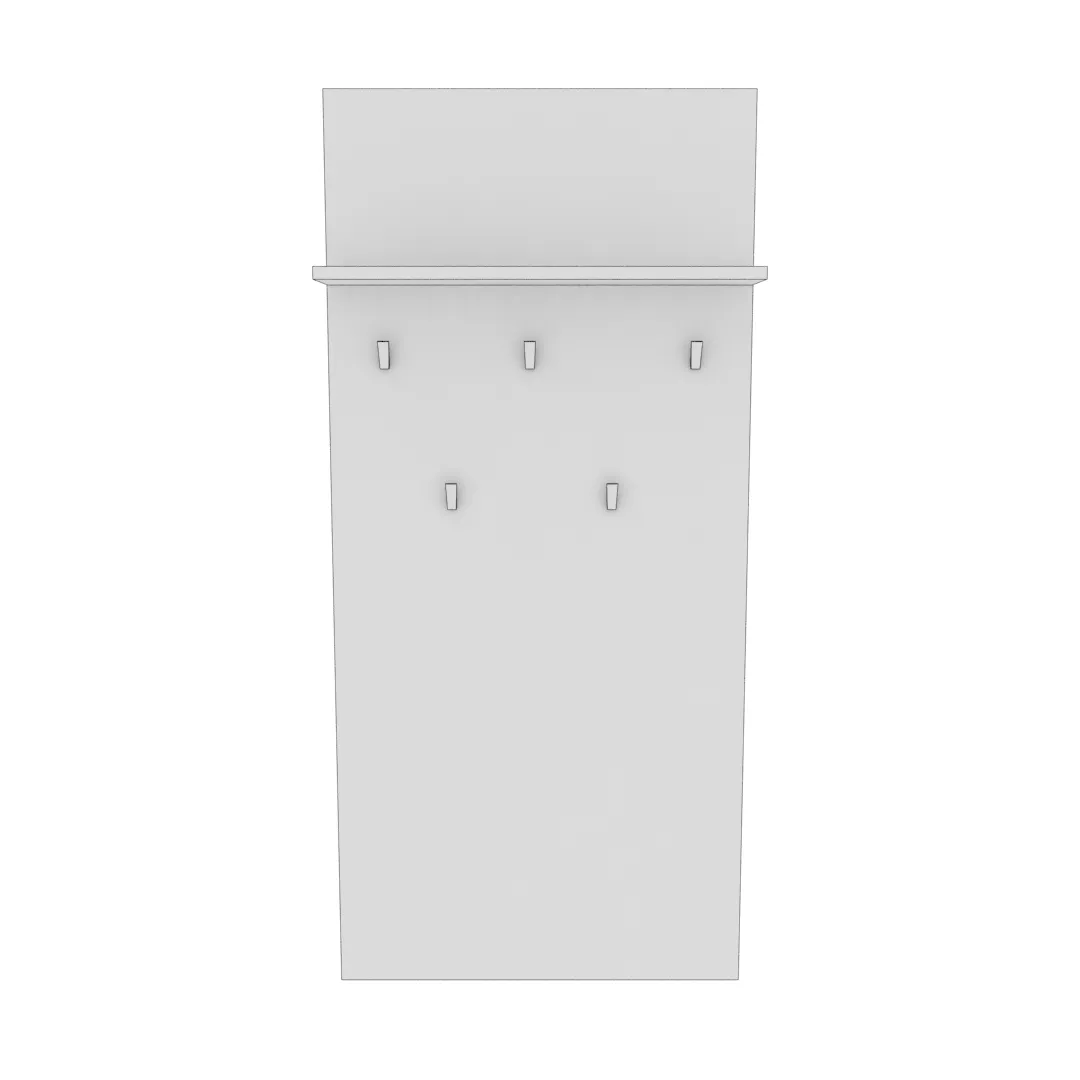 Панель широкая с полкой и крючками L177