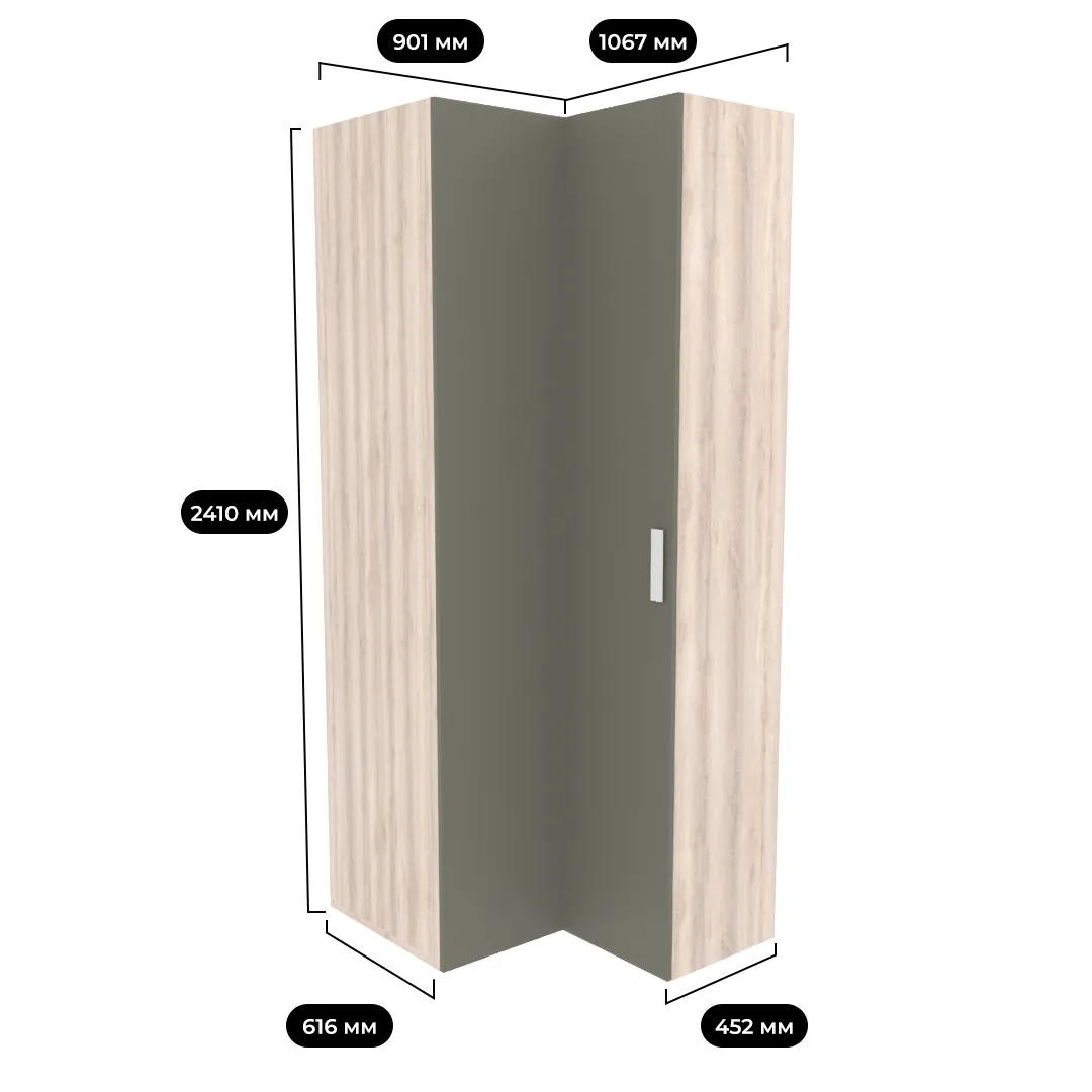 Шкаф угловой L208 L/R