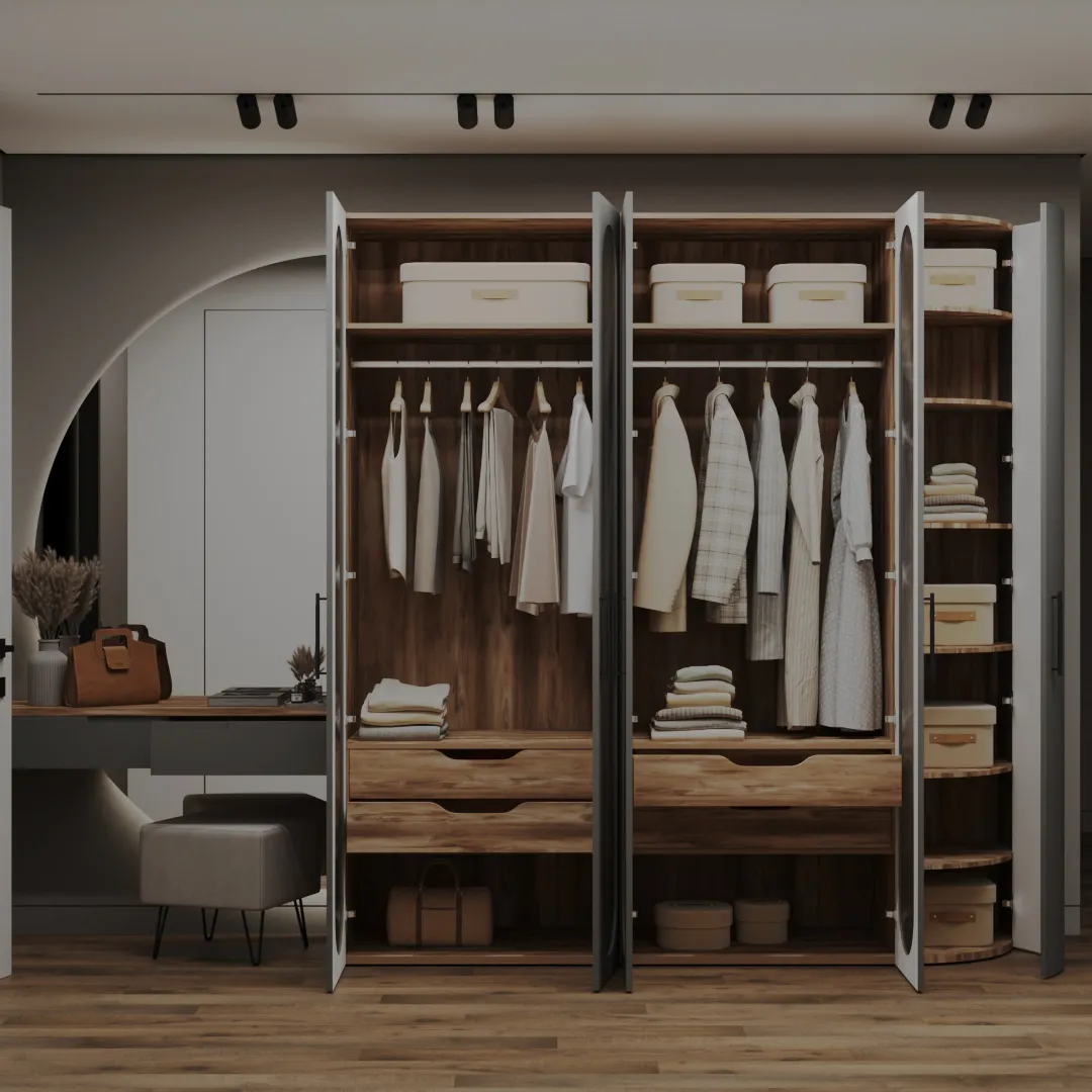 Шкаф 2 дверный, фрезерованные фасады в эмали нестандарт LE210.60-3