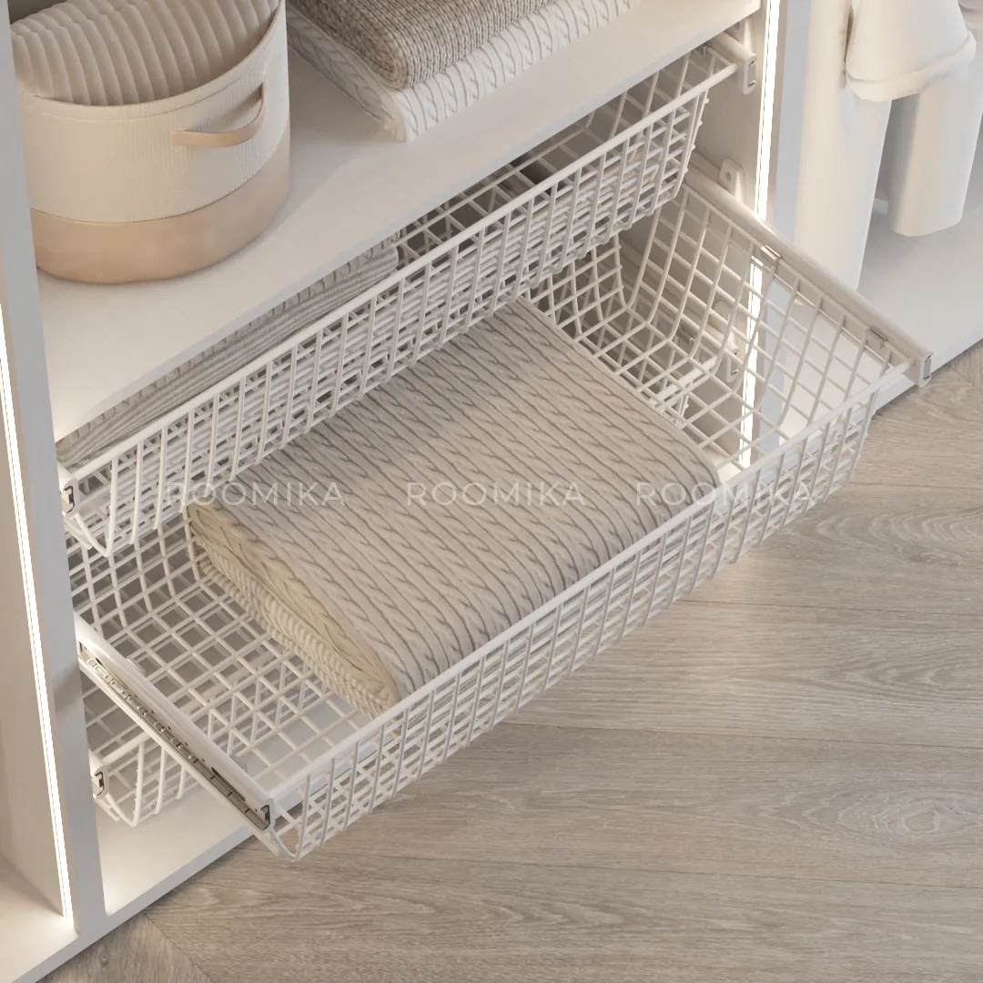 BELLE Корзина для белья 900 мм, цвет белый, BE90BAWH